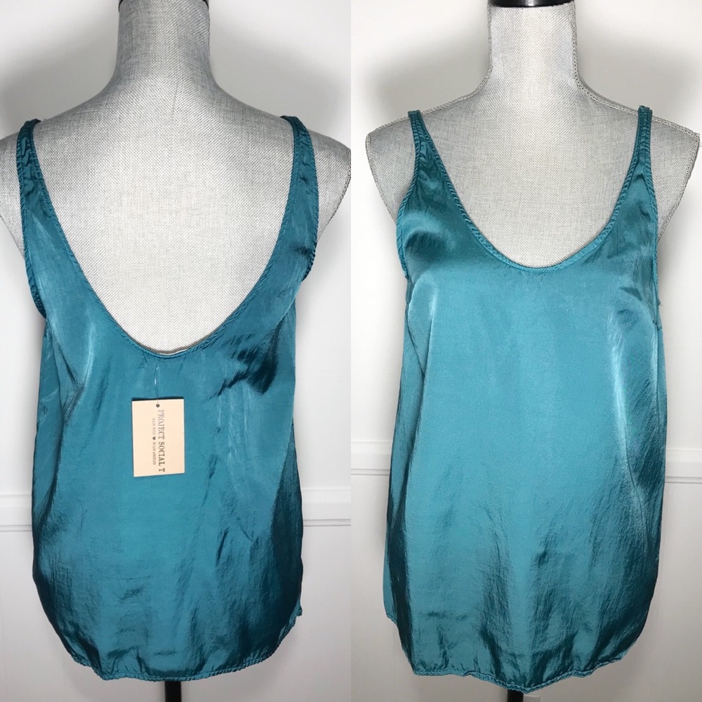 PROJECT SOCIAL T Because the Night Voop Top NWT S